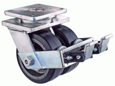 swivel castor with brake