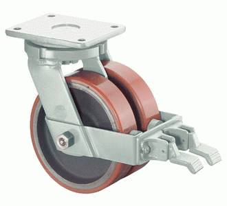 swivel castor with brake