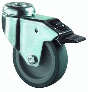 swivel castor with brake