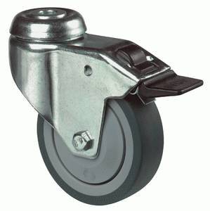 swivel castor with brake