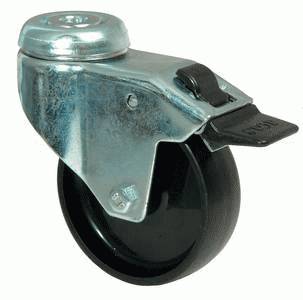 swivel castor with brake
