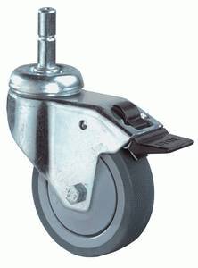 swivel castor with brake