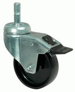 swivel castor with brake