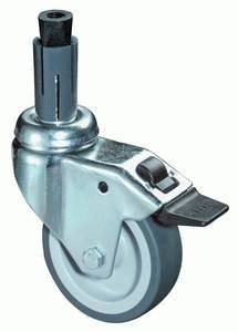 swivel castor with brake