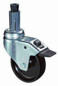 swivel castor with brake