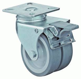 swivel castor with brake