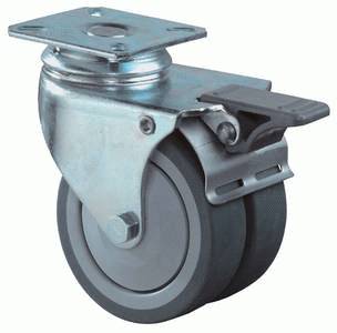 swivel castor with brake