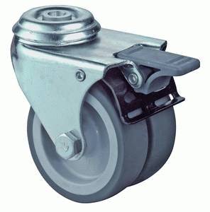 swivel castor with brake
