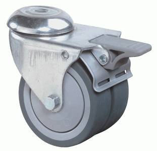 swivel castor with brake