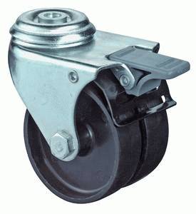 swivel castor with brake