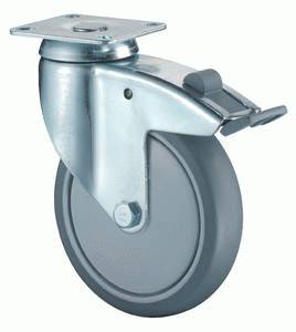 swivel castor with brake