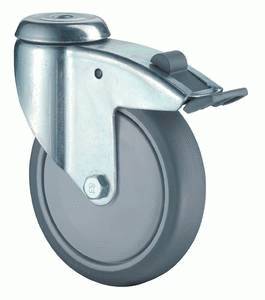 swivel castor with brake