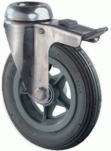 swivel castor with brake