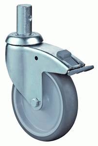 swivel castor with brake