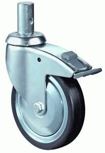 swivel castor with brake