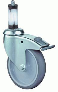 swivel castor with brake