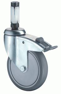 swivel castor with brake
