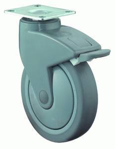 swivel castor with brake