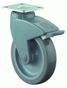 swivel castor with brake