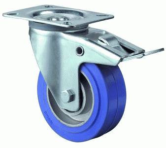 swivel castor with brake