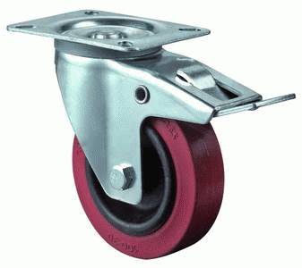 swivel castor with brake