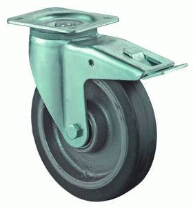 swivel castor with brake