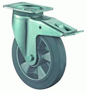 swivel castor with brake