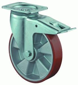 swivel castor with brake
