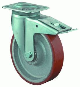 swivel castor with brake
