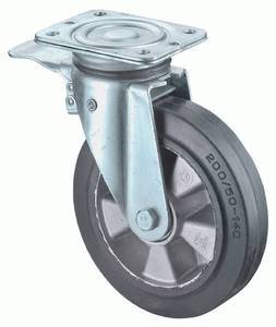 swivel castor with brake