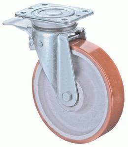 swivel castor with brake