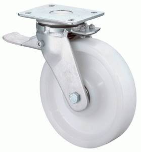 swivel castor with brake