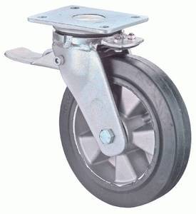swivel castor with brake