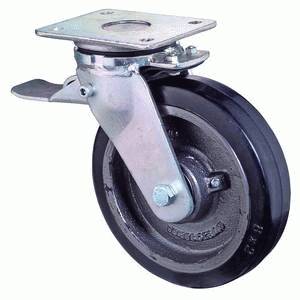 swivel castor with brake