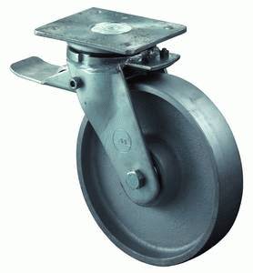 swivel castor with brake