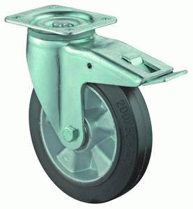 swivel castor with brake