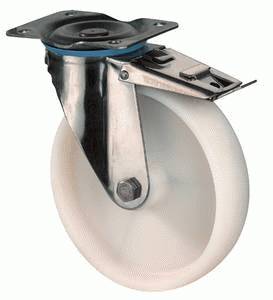swivel castor with brake