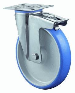swivel castor with brake
