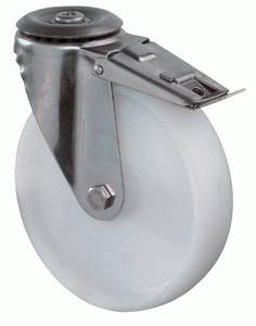 swivel castor with brake