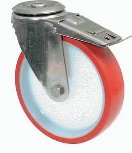 swivel castor with brake