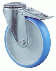 swivel castor with brake