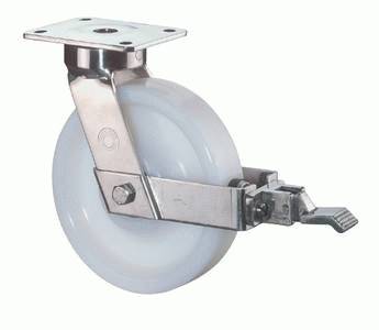 swivel castor with brake