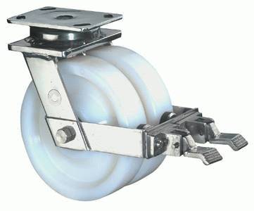swivel castor with brake