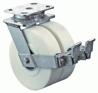 swivel castor with brake