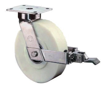 swivel castor with brake