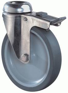 swivel castor with brake