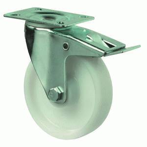 swivel castor with brake