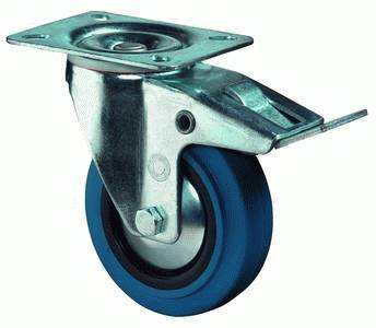 swivel castor with brake