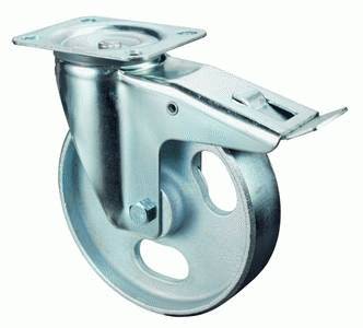 swivel castor with brake