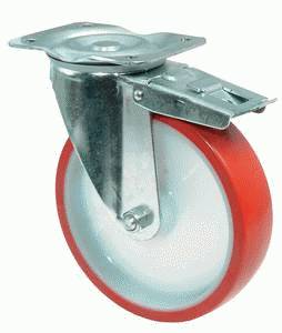 swivel castor with brake